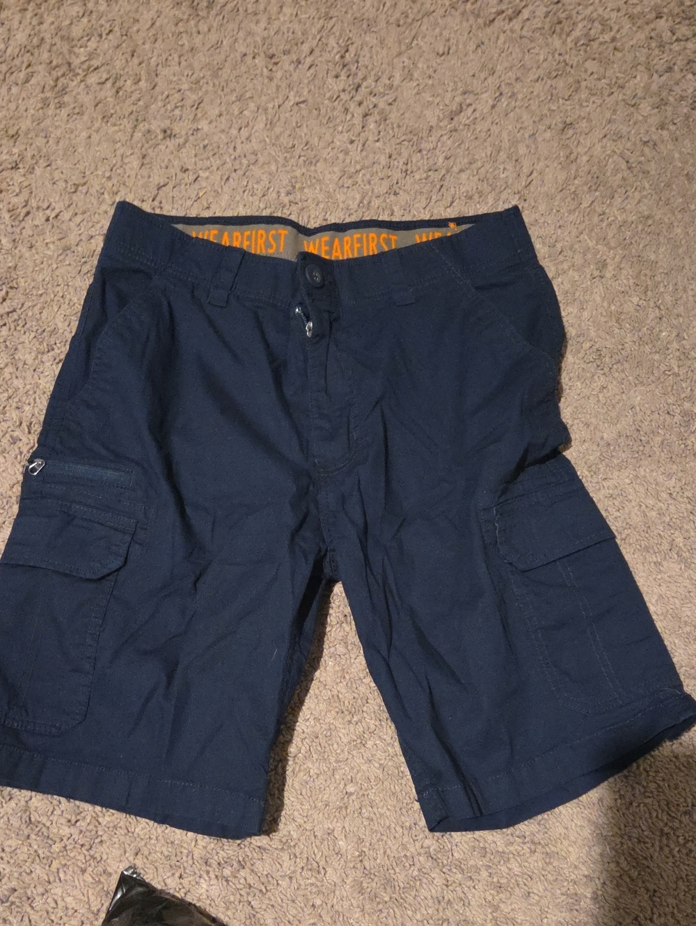 Men's Navy Cargo Shorts with Multiple Pockets